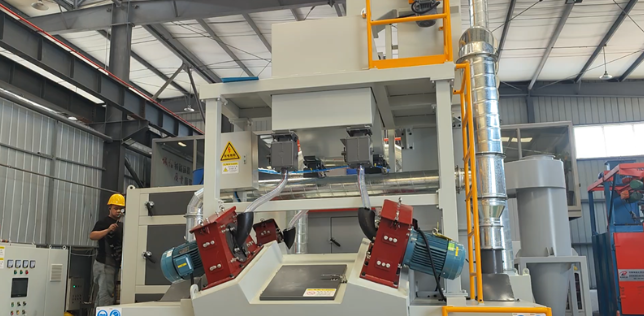 娄底板材除锈强化，通过式抛丸机应用案例